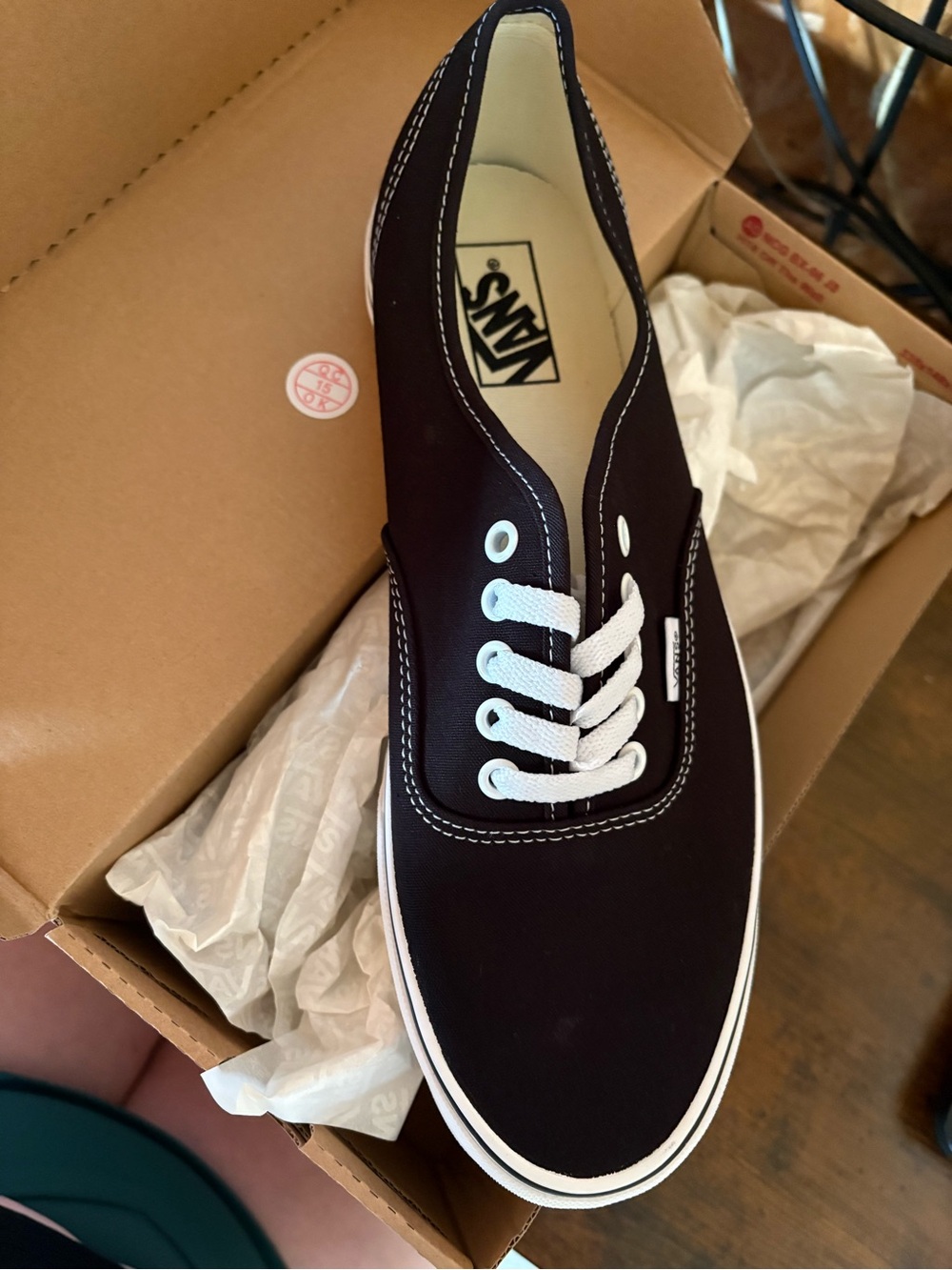 Vans Black Canvas Low-Top Sneakers with White Laces